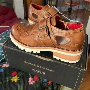 NIB Bed Stu Dagny Leather Oxford Loafer 8.5 GORGEOUS Paisley Chunky Mexico